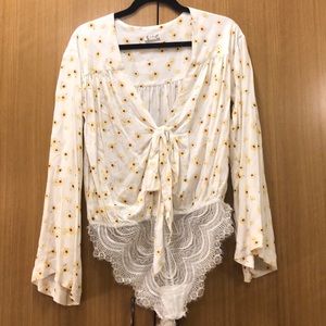 Free People body-suit blouse